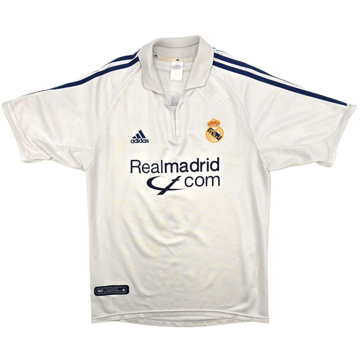 2001/02 Real Madrid Home Football Shirt (S) Adidas #5 Zidane - Football Finery - FF300881