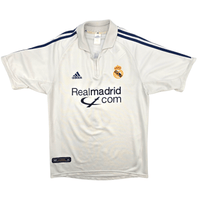 2001/02 Real Madrid Home Football Shirt (S) Adidas #5 Zidane - Football Finery - FF300881