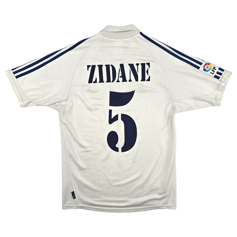 2001/02 Real Madrid Home Football Shirt (S) Adidas #5 Zidane - Football Finery - FF300881