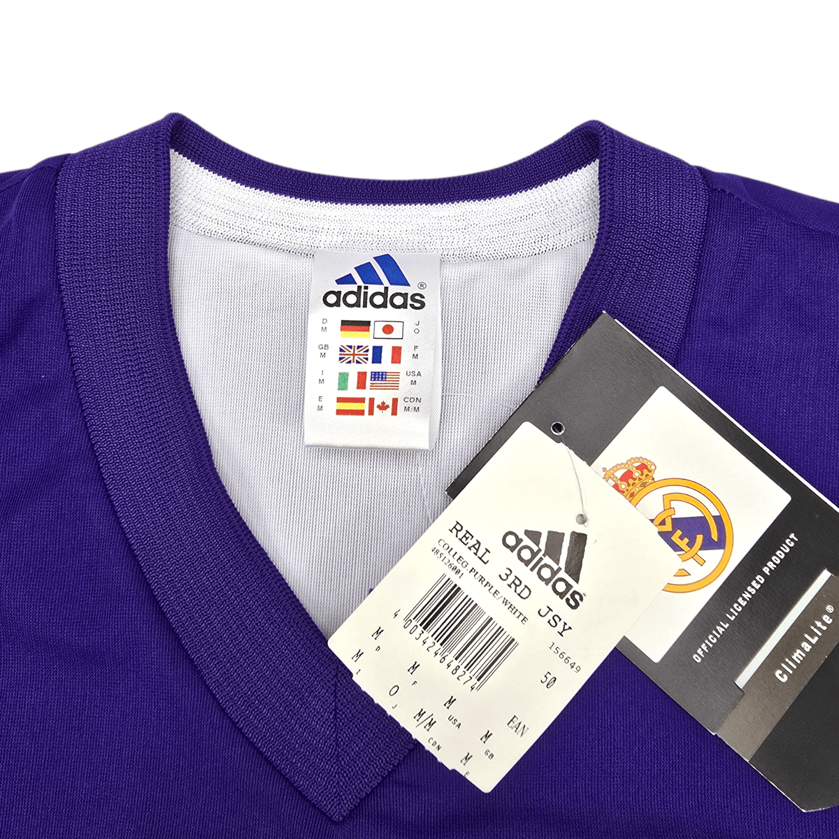 2001/02 Real Madrid Third Football Shirt (M) Adidas 10 Figo (Centenary) BNWTs - Football Finery - FF302421