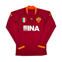 2001/02 Roma Home Football Shirt (XL) Kappa 20 Batistuta - Football Finery - FF303012