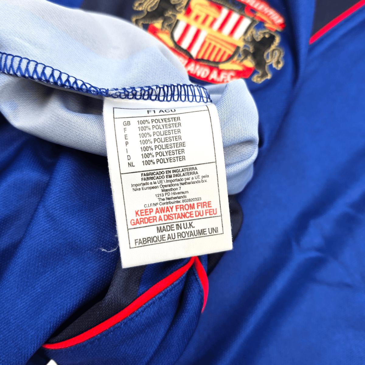 2001/02 Sunderland Away Football Shirt (XL) Nike 33 Arca - Football Finery - FF306023
