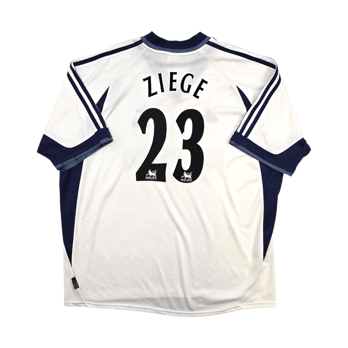 2001/02 Tottenham Hotspur Home Football Shirt (2XL) Adidas 23 Ziege - Football Finery - FF304871