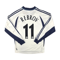 2001/02 Tottenham Hotspur Home Football Shirt (M) Adidas 11 Rebrov - Football Finery - FF301373
