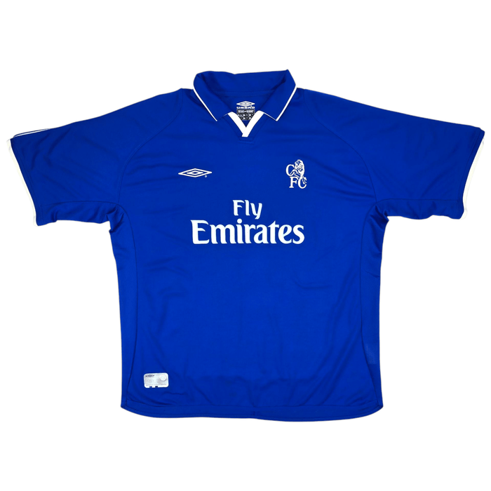 2001/03 Chelsea Home Football Shirt (2XL) Umbro #17 Petit - Football Finery - FF300525
