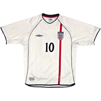 2001/03 England Home Football Shirt (L) Umbro 10 Owen - Football Finery - FF301917