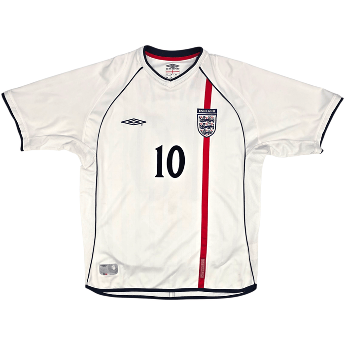 2001/03 England Home Football Shirt (L) Umbro 10 Owen - Football Finery - FF301917