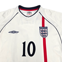 2001/03 England Home Football Shirt (L) Umbro 10 Owen - Football Finery - FF301917