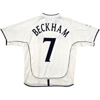 2001/03 England Home Football Shirt (L) Umbro 7 Beckham - Football Finery - FF302146