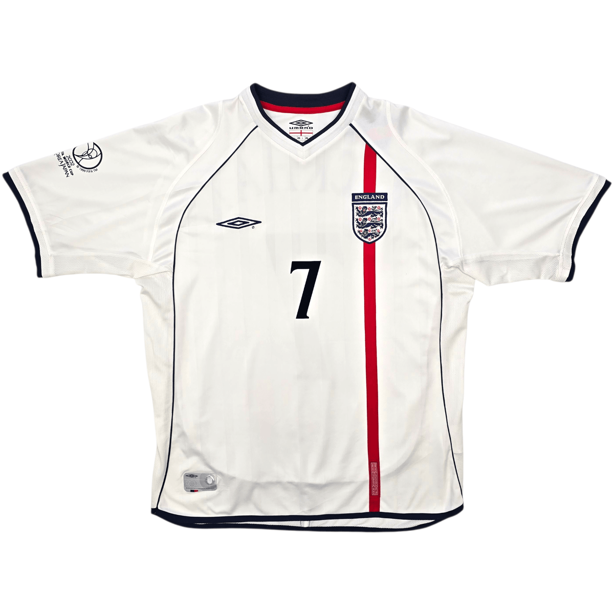 2001/03 England Home Football Shirt (L) Umbro 7 Beckham - Football Finery - FF302146