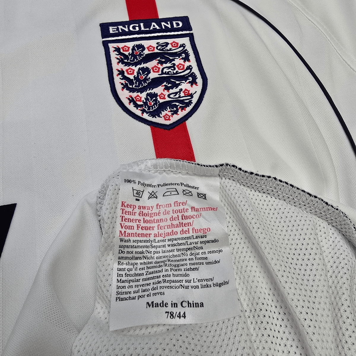 2001/03 England Home Football Shirt (L) Umbro 7 Beckham - Football Finery - FF302146