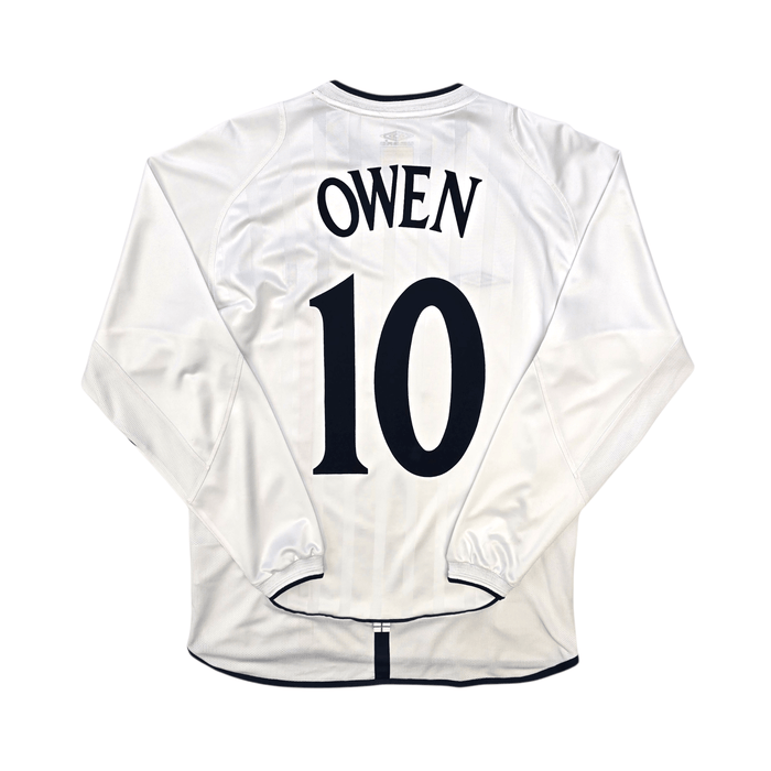 2001/03 England Home Football Shirt (M) Umbro 10 Owen - Football Finery - FF303491
