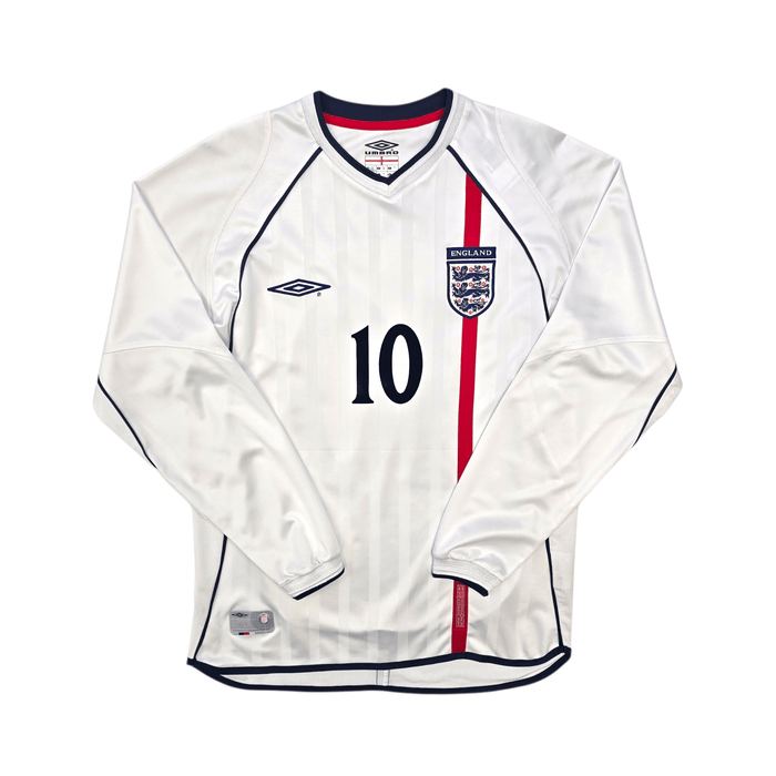 2001/03 England Home Football Shirt (M) Umbro 10 Owen - Football Finery - FF303491