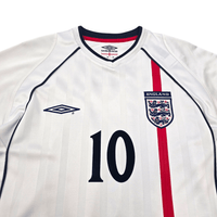 2001/03 England Home Football Shirt (M) Umbro 10 Owen - Football Finery - FF303491