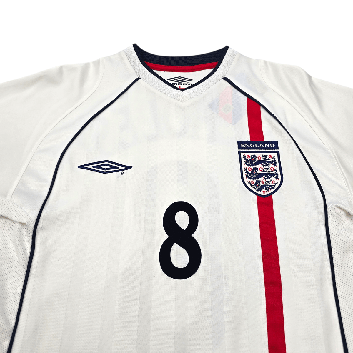 2001/03 England Home Football Shirt (S) Umbro 8 Scholes - Football Finery - FF303414