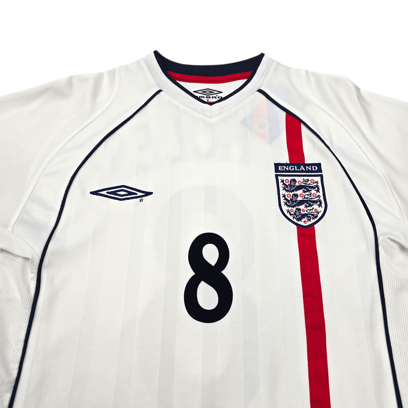 2001/03 England Home Football Shirt (S) Umbro #8 Scholes