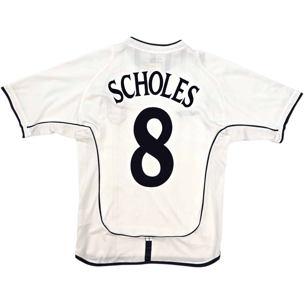 2001/03 England Home Football Shirt (S) Umbro 8 Scholes - Football Finery - FF303414