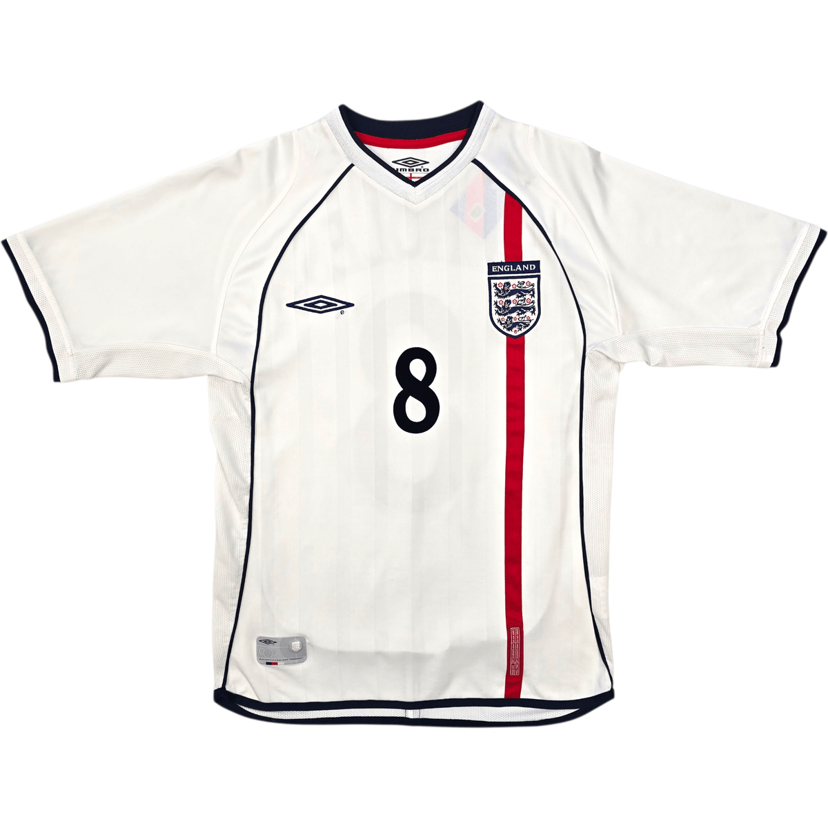 2001/03 England Home Football Shirt (S) Umbro 8 Scholes - Football Finery - FF303414