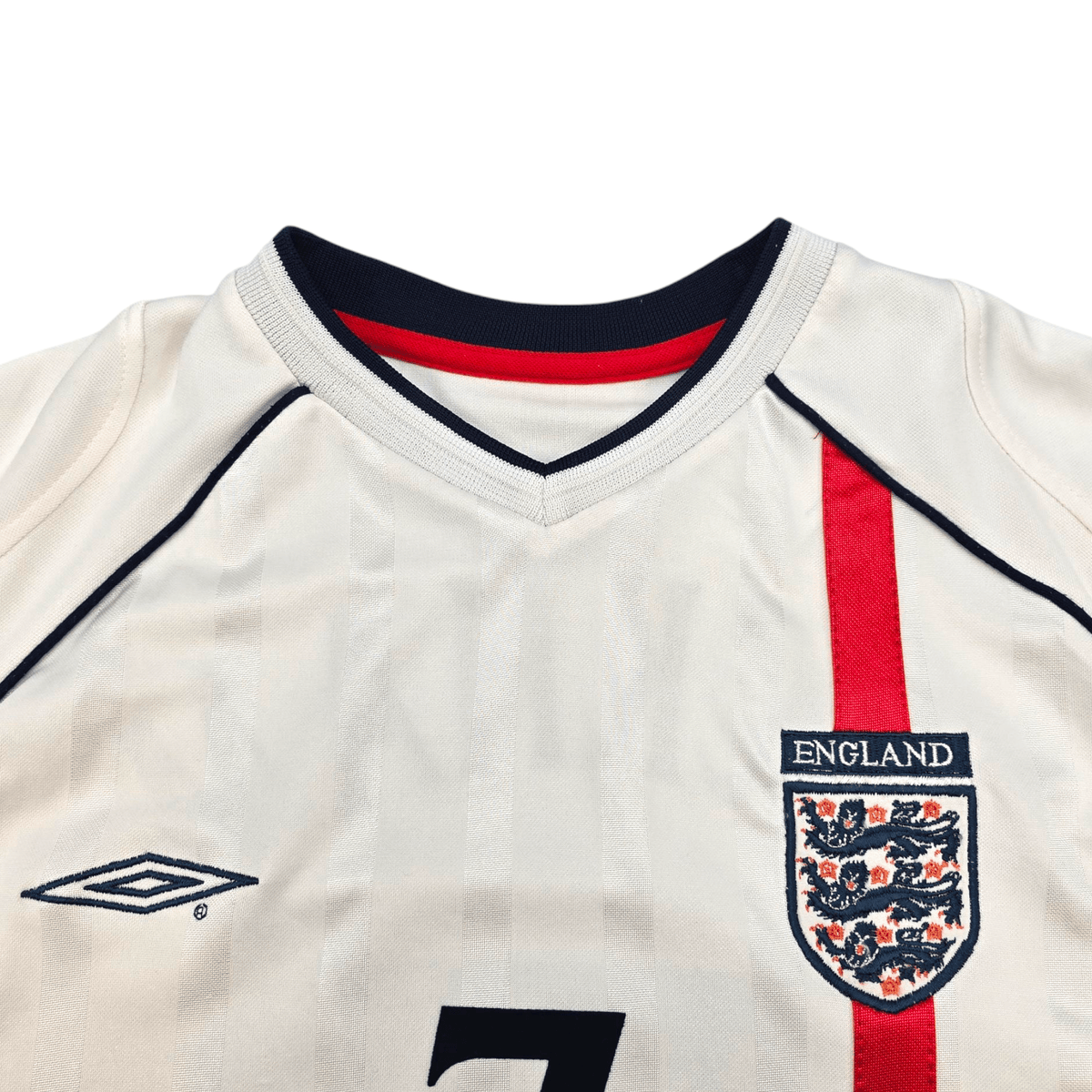 2001/03 England Home Football Shirt (XL) Umbro #7 Beckham - Football Finery - FF300021