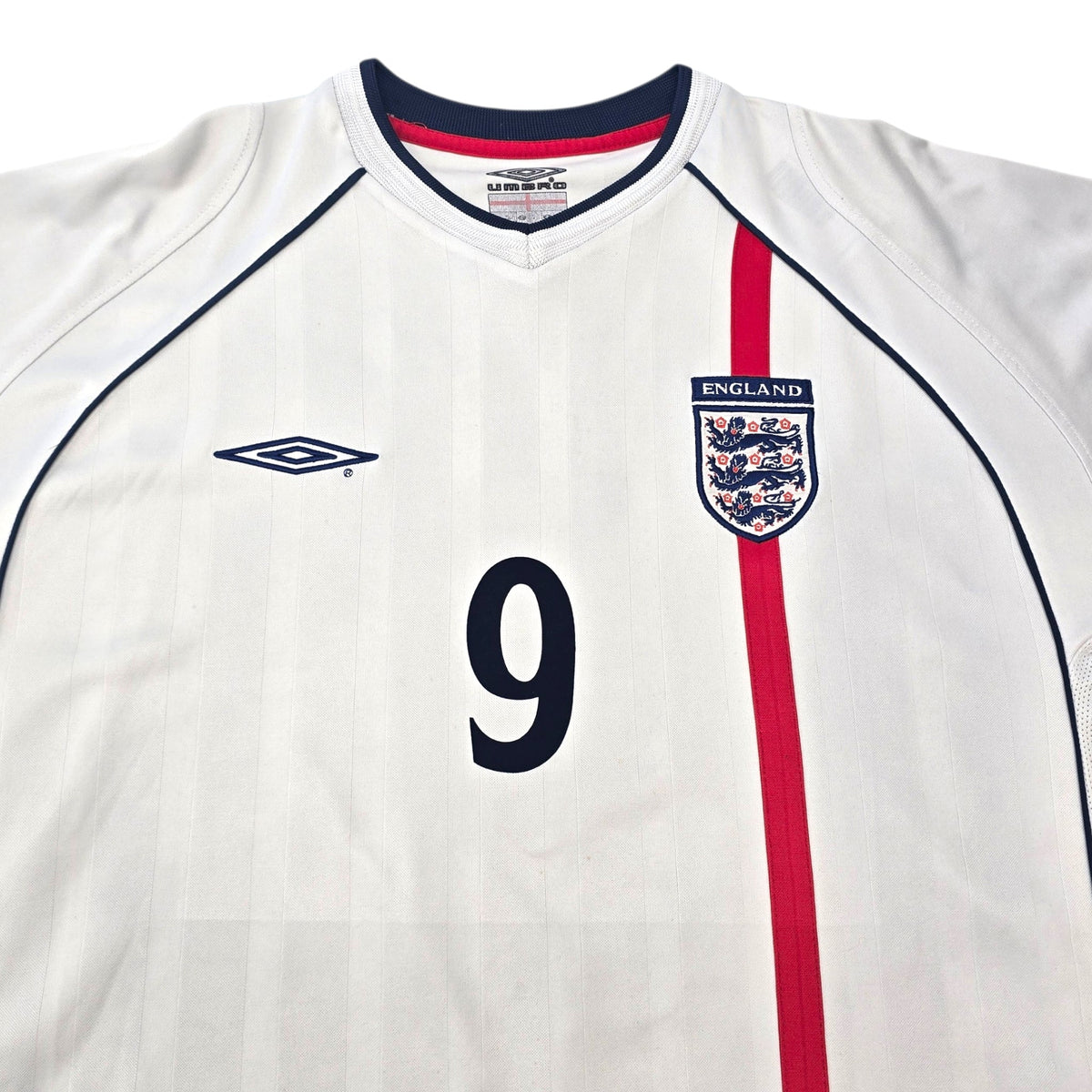 2001/03 England Home Football Shirt (XL) Umbro 9 Fowler - Football Finery - FF304210