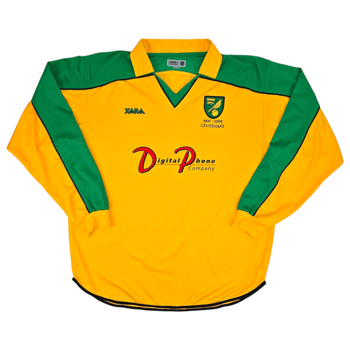 2001/03 Norwich City Home Football Shirt (XL) Xara (Centenary) - Football Finery - FF300683