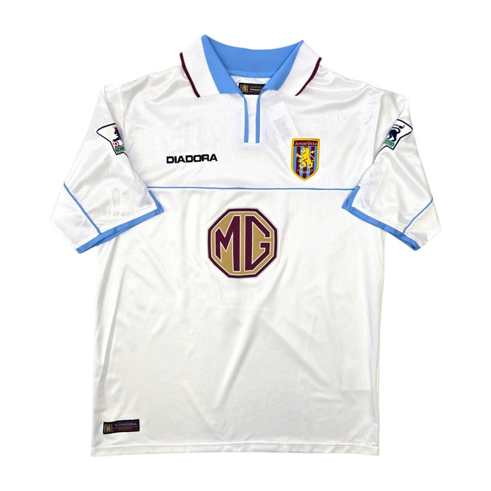 2002/03 Aston Villa Away Football Shirt (M) Diadora 17 Hendrie - Football Finery - FF307045