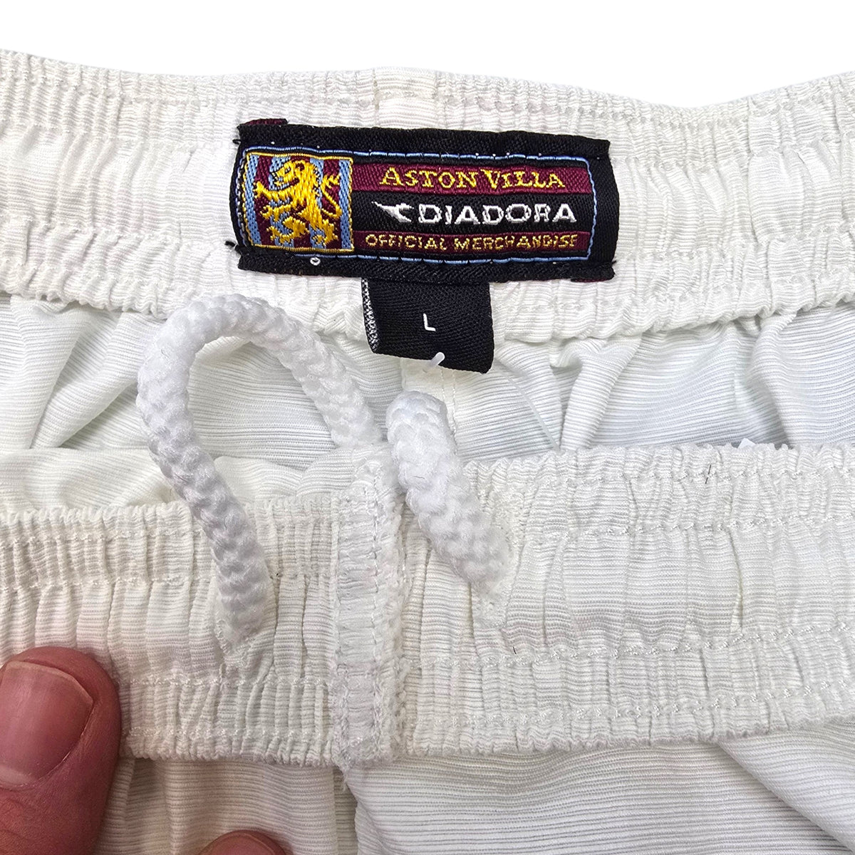 2002/03 Aston Villa Football Shorts (L) Diadora | Away (32 Luke Moore) - Football Finery - SS10034
