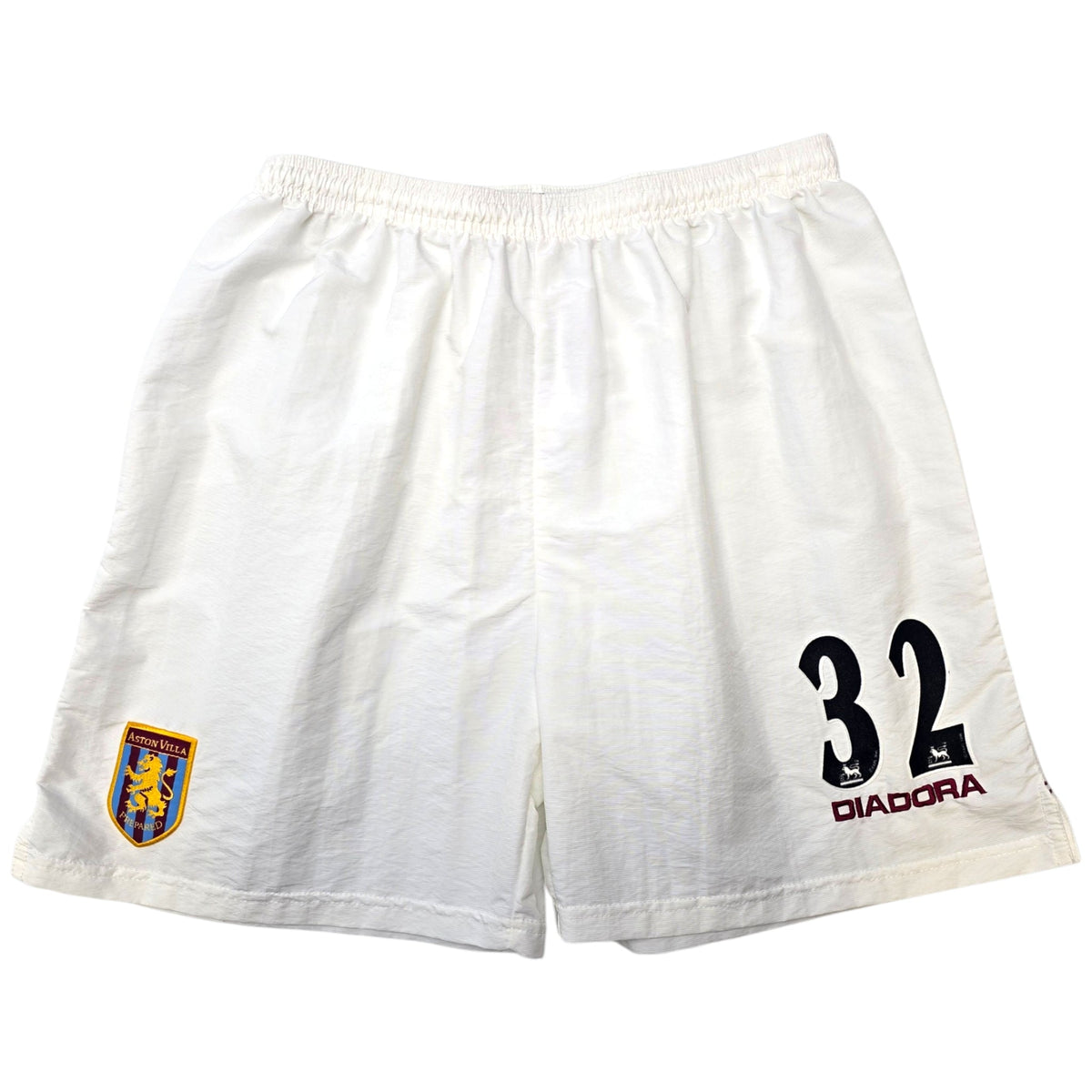 2002/03 Aston Villa Football Shorts (L) Diadora | Away (32 Luke Moore) - Football Finery - SS10034