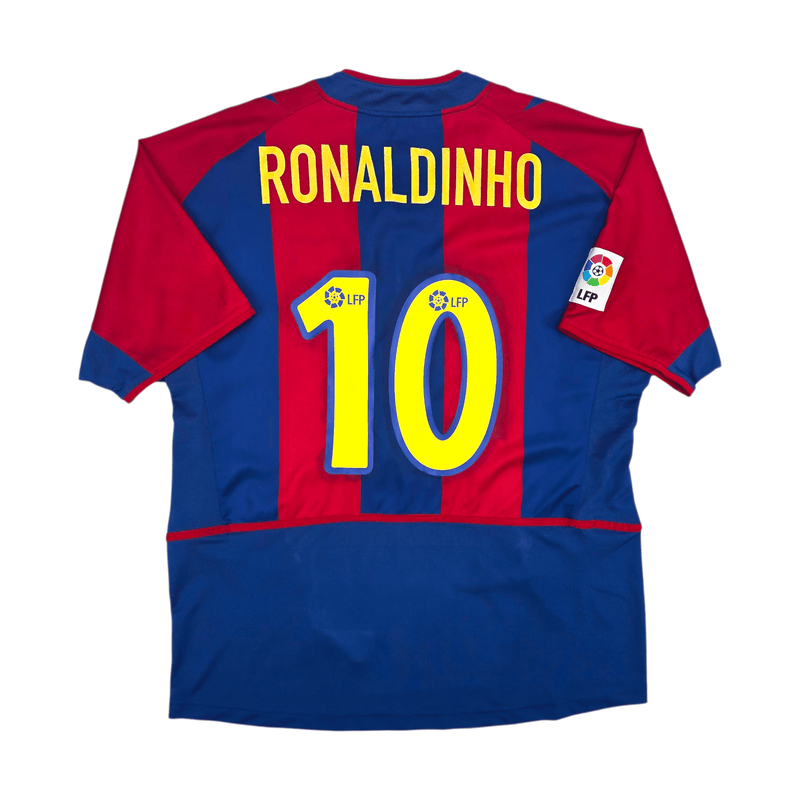 2002/03 Barcelona Home Football Shirt (L) Nike #10 Ronaldinho