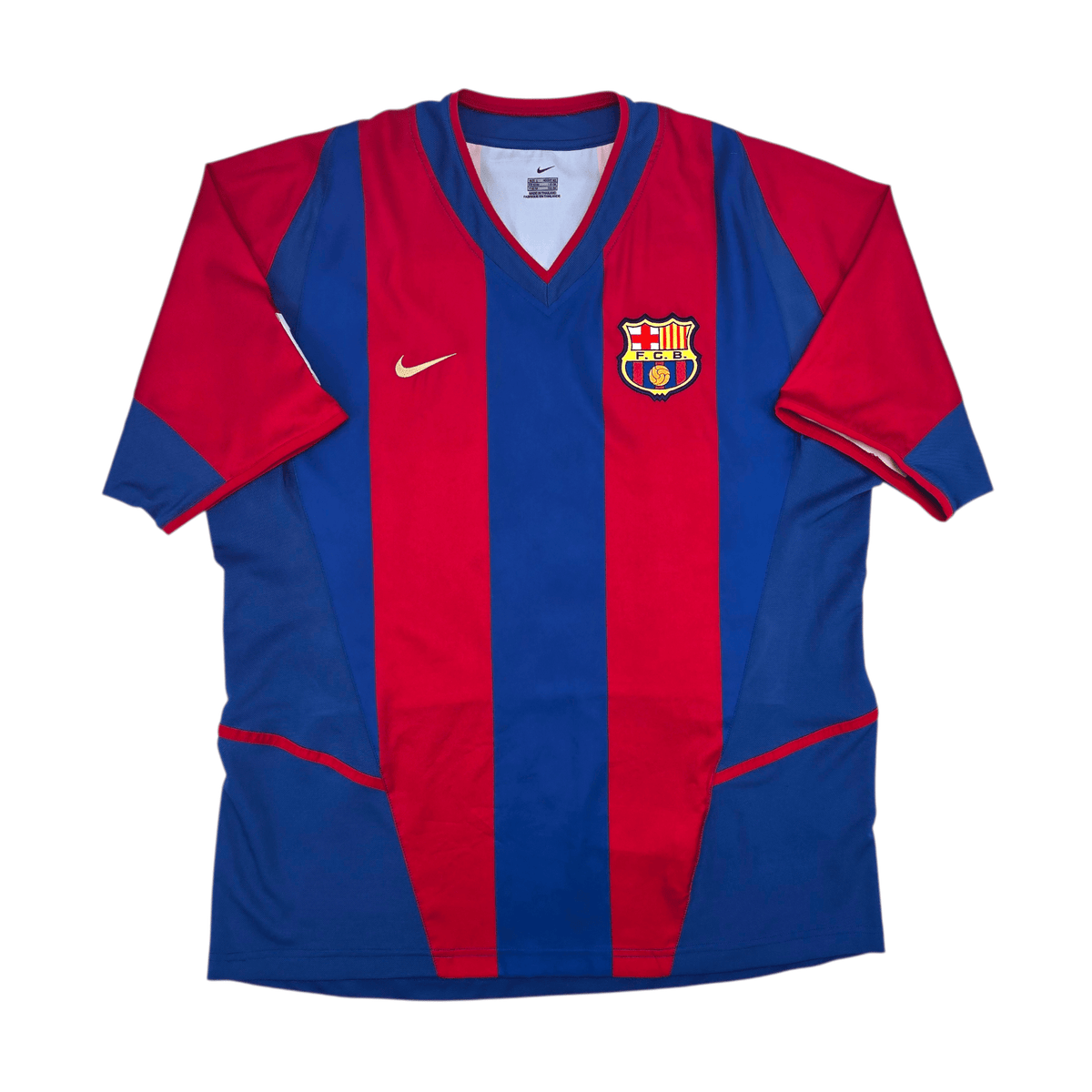 2002/03 Barcelona Home Football Shirt (L) Nike 10 Ronaldinho - Football Finery - FF302693