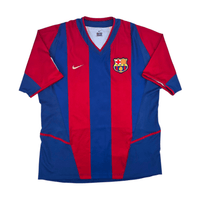 2002/03 Barcelona Home Football Shirt (L) Nike 10 Ronaldinho - Football Finery - FF302693