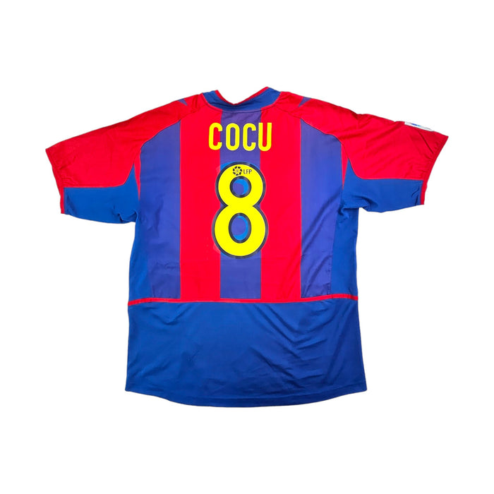 2002/03 Barcelona Home Football Shirt (L) Nike #8 Cocu - Football Finery - FF203699