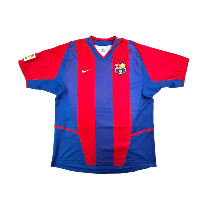 2002/03 Barcelona Home Football Shirt (L) Nike #8 Cocu - Football Finery - FF203699