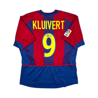 2002/03 Barcelona Home Football Shirt (L) Nike 9 Kluivert - Football Finery - FF302089