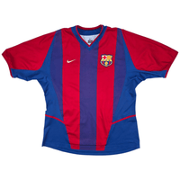 2002/03 Barcelona Home Football Shirt (L) Nike 9 Kluivert - Football Finery - FF302089
