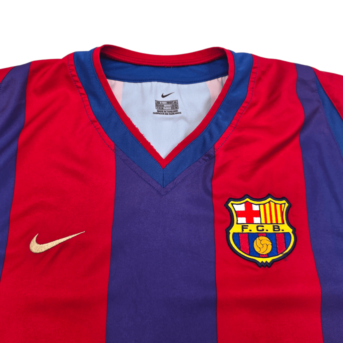2002/03 Barcelona Home Football Shirt (L) Nike 9 Kluivert - Football Finery - FF303646