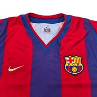 2002/03 Barcelona Home Football Shirt (L) Nike 9 Kluivert - Football Finery - FF303646