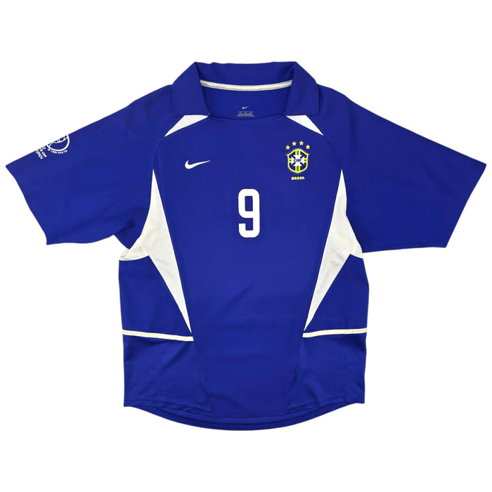 2002/03 Brazil Away Football Shirt (M) Nike 9 Ronaldo - Football Finery - FF301153