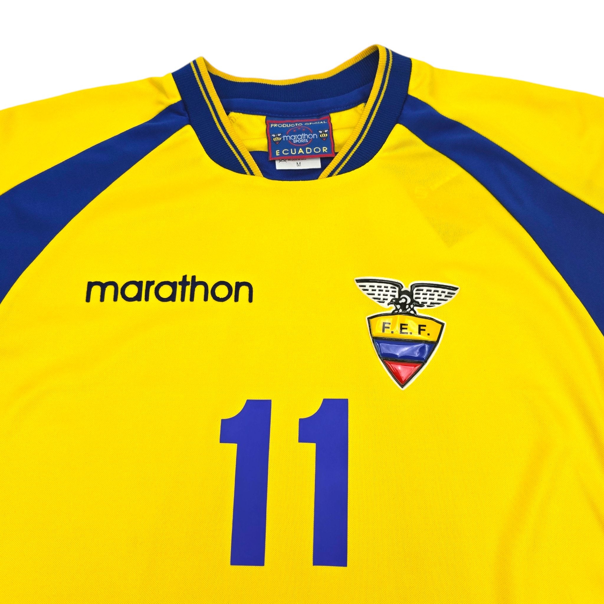 2002 03 Ecuador Home Football Shirt M Marathon 11 Delgado