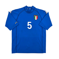 2002/03 Italy Home Football Shirt (L) Kappa 5 Cannavaro - Football Finery - FF304462