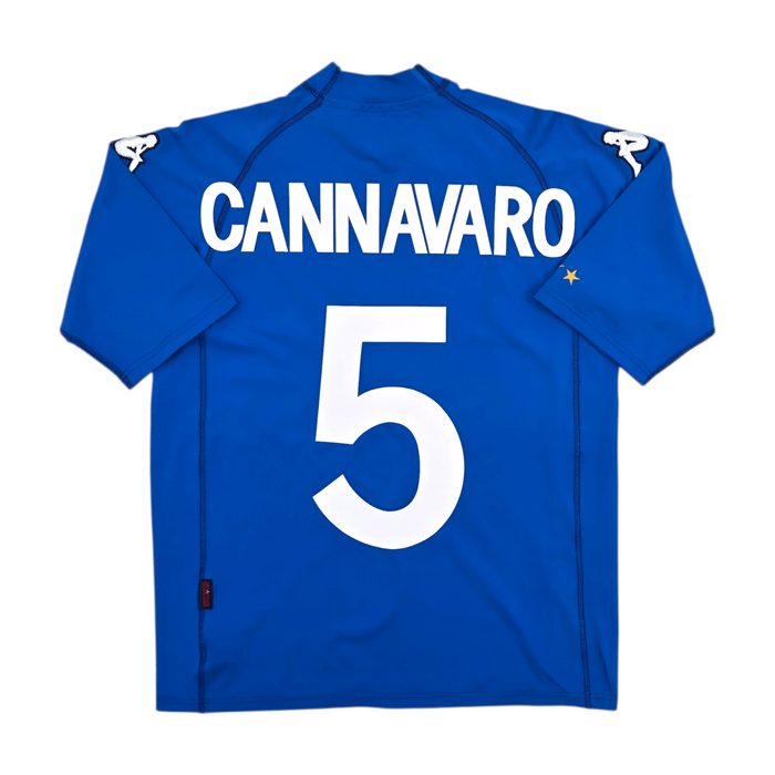 2002/03 Italy Home Football Shirt (L) Kappa 5 Cannavaro - Football Finery - FF304462