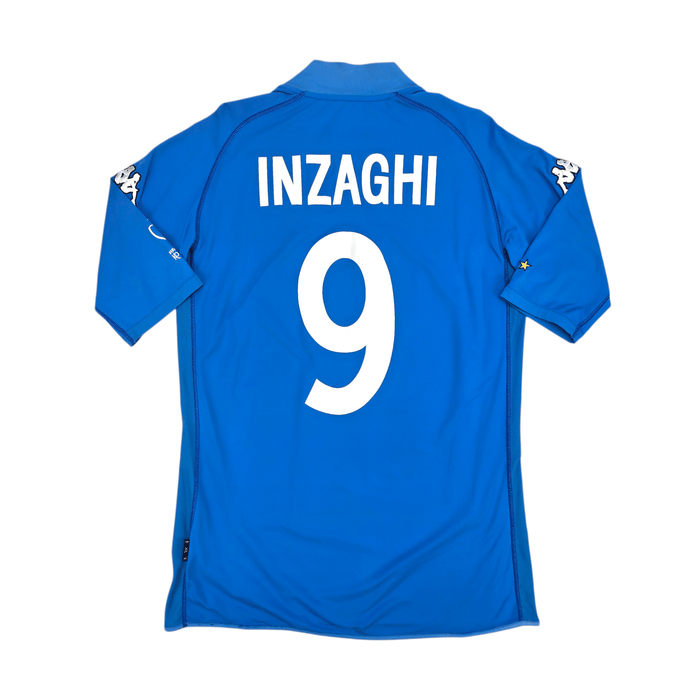 2002/03 Italy Home Football Shirt (XL) Kappa 9 Inzaghi - Football Finery - FF301690