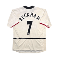 2002/03 Manchester United Away Football Shirt (L) Nike 7 Beckham - Football Finery - FF303096