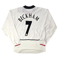 2002/03 Manchester United Away Football Shirt (M) Nike 7 Beckham - Football Finery - FF302896
