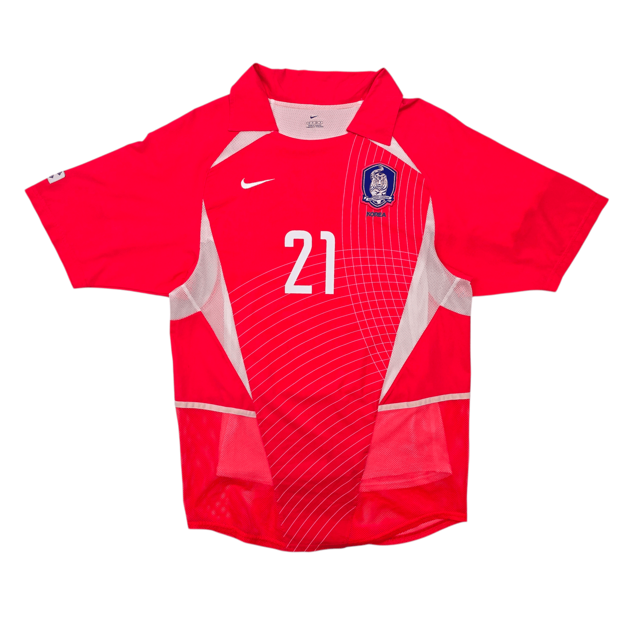 2002/03 South Korea Home Football Shirt (S) Nike 21 J S Park (Player Version) - Football Finery - FF302411