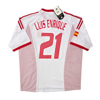 2002/03 Spain Away Football Shirt (XL) Adidas 21 Luis Enrique (BNWTs) - Football Finery - FF306692