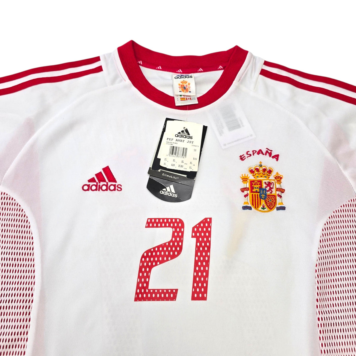 2002/03 Spain Away Football Shirt (XL) Adidas 21 Luis Enrique (BNWTs) - Football Finery - FF306692
