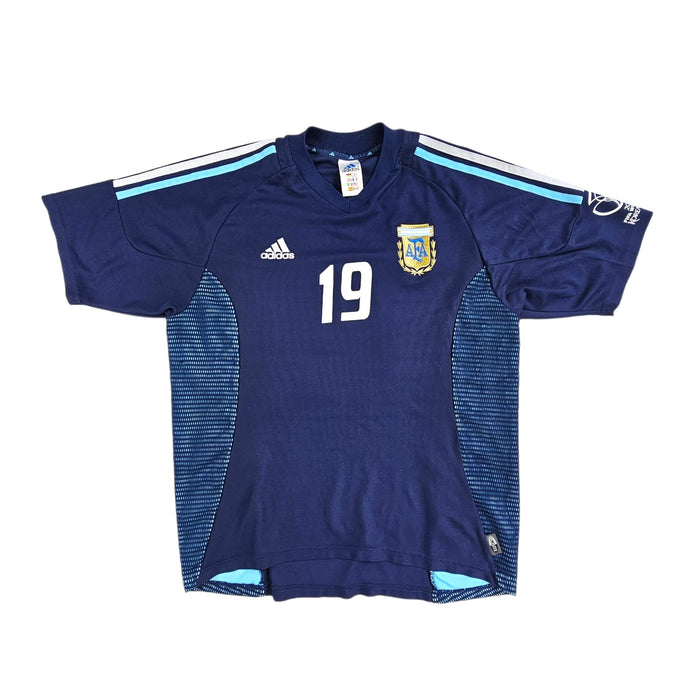 2002/04 Argentina Away Football Shirt (M) Adidas # 19 Crespo - Football Finery - FF202462