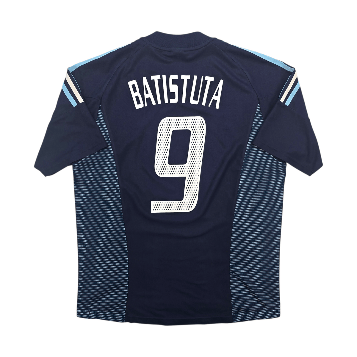 2002/04 Argentina Away Football Shirt (M) Adidas 9 Batistuta - Football Finery - FF303921
