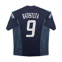 2002/04 Argentina Away Football Shirt (M) Adidas 9 Batistuta - Football Finery - FF303921